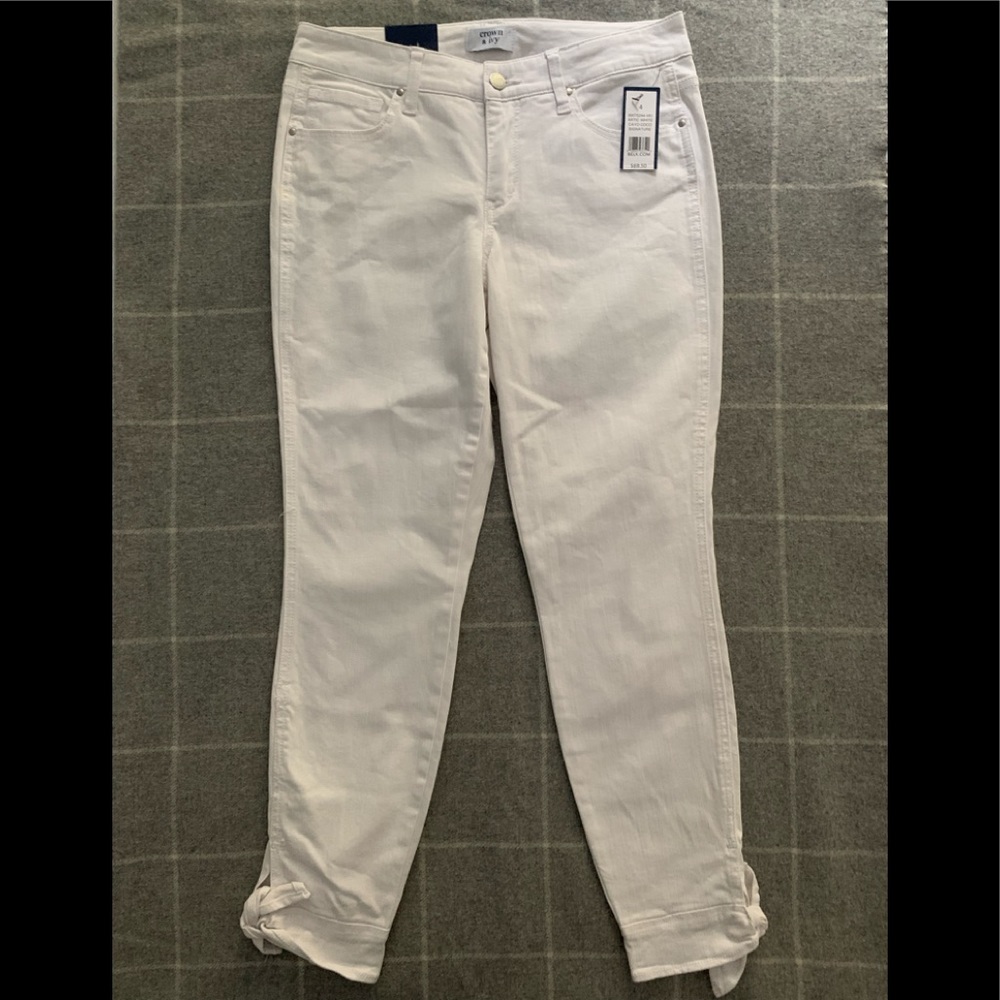 Pants, crown & ivy, size 4, color white